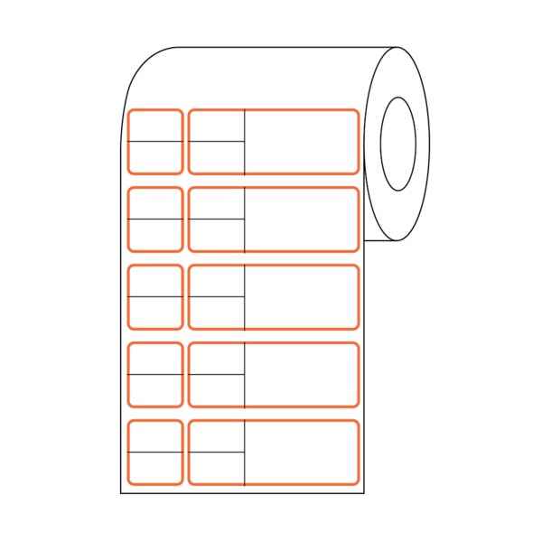 Nevs Misys/Sunquest - Multi Set Label MSL - Knife-Cut 1 3 x 4 3, PK4 CB-SUN-7K-ORG - main